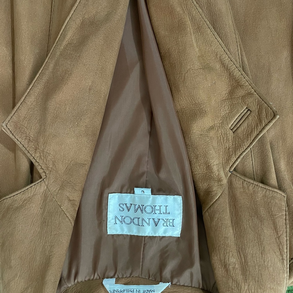 Vintage Brandon Thomas Full Length Leather Coat - Picture 9 of 9
